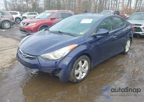 2013 Hyundai Elantra Gls from USA, damaged, VIN 5NPDH4AEXDH433880